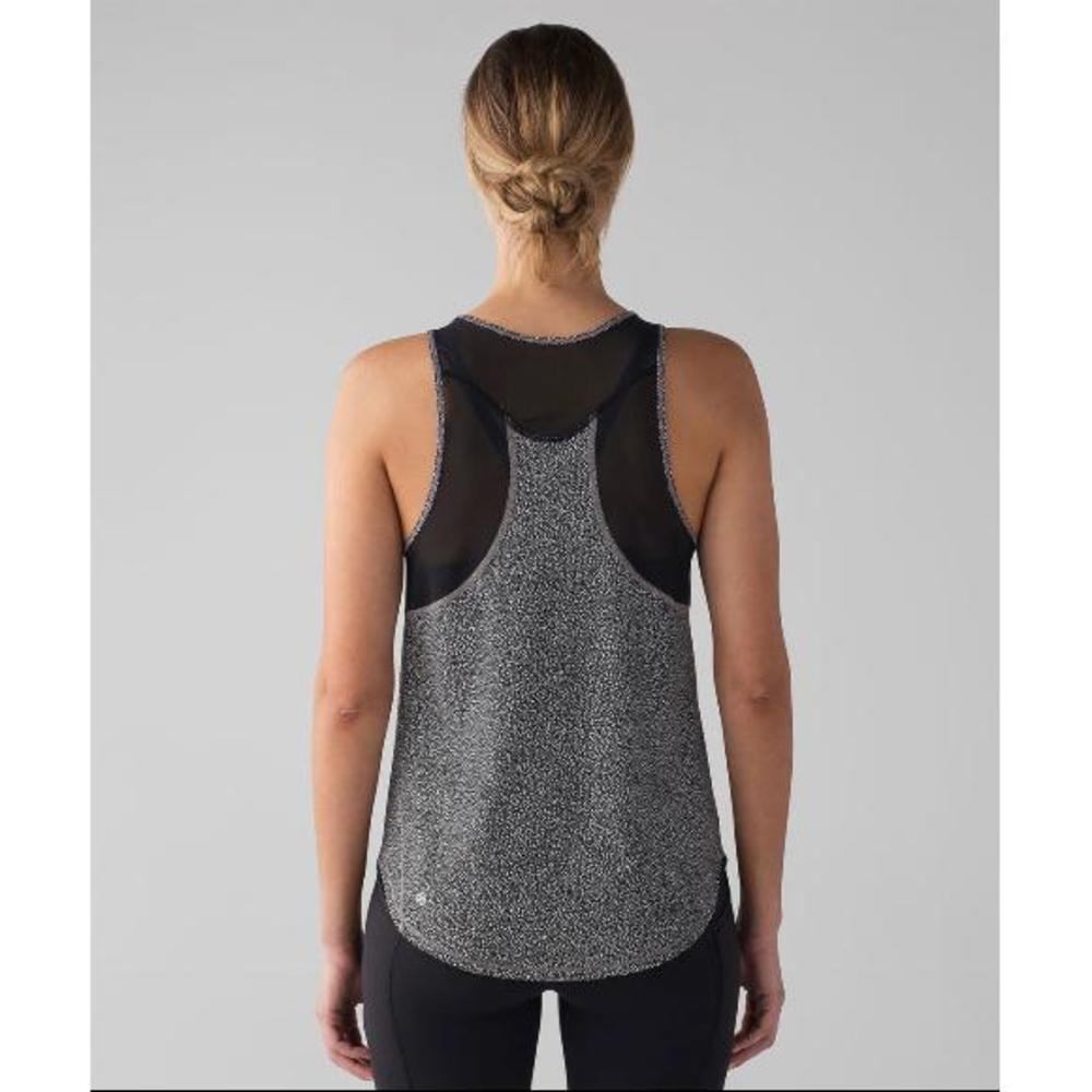 Lululemon Sculpt Tank II Chakra Print Alpine White Black / Black Size 6